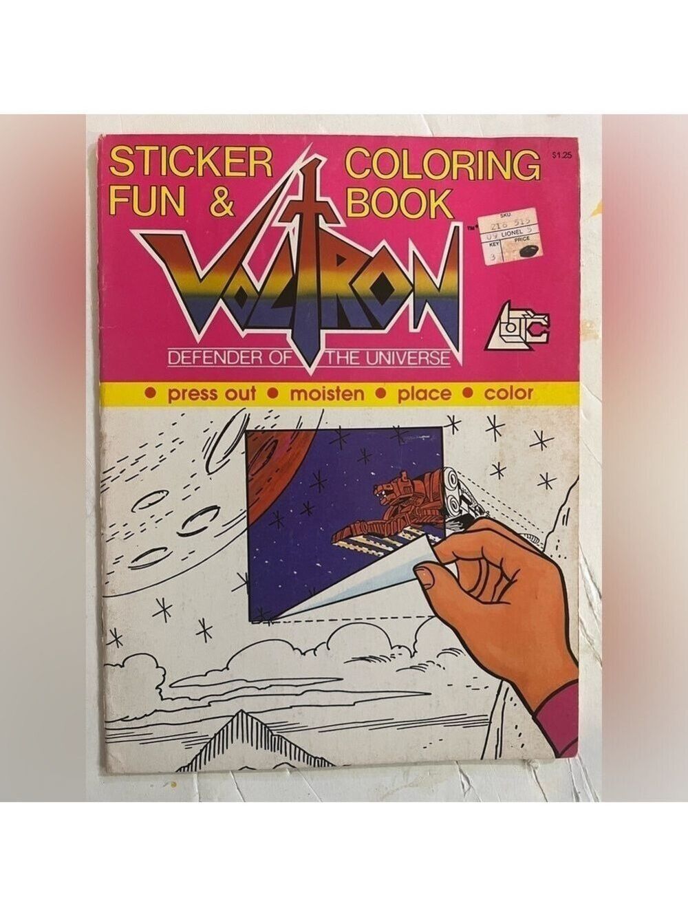 Voltron Sticker Fun and Coloring Book 1985